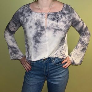 American Eagle Outfitters soft & sexy boho long sleeve tie dye shirt